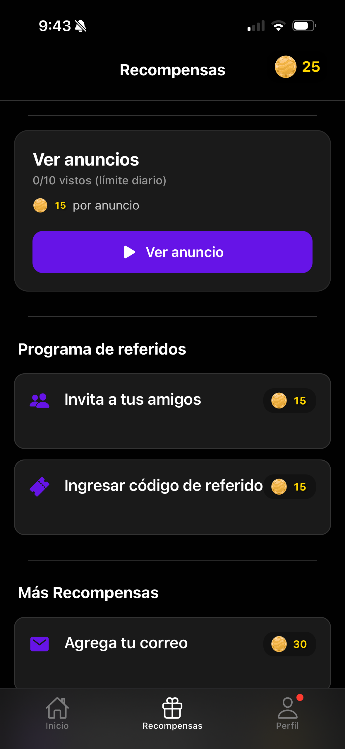 Earn rewards to unlock episodes